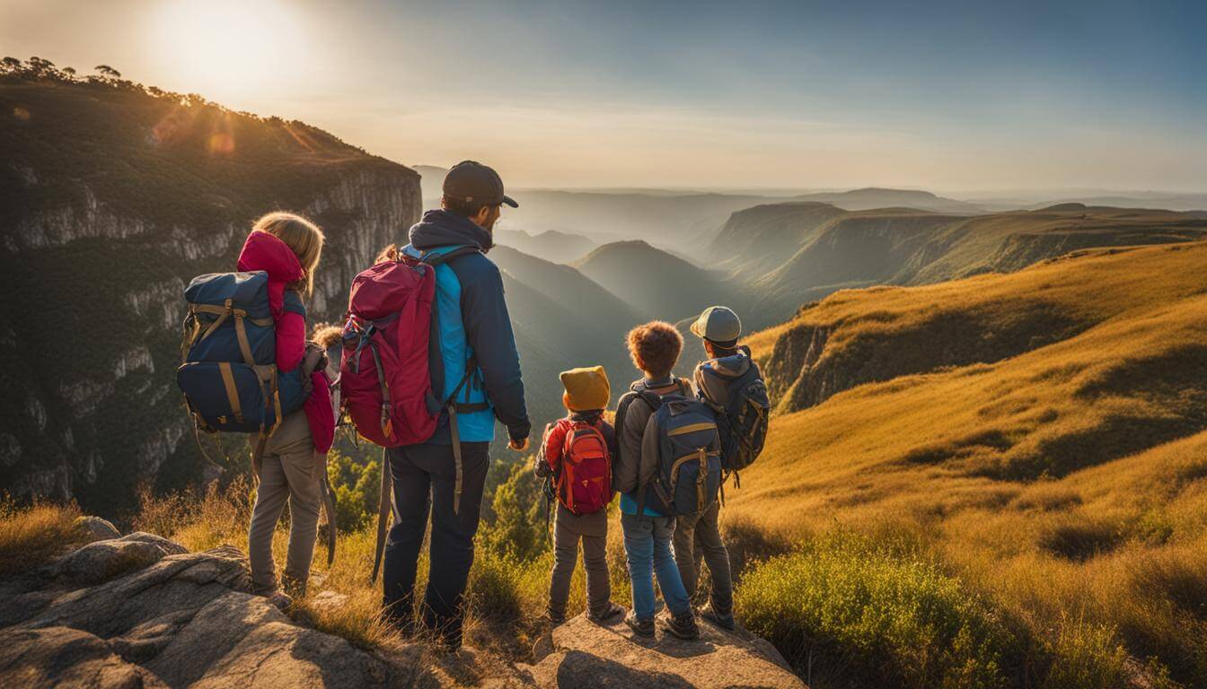 家庭旅行中的戶外教學